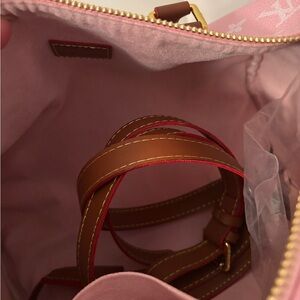 Pink and White Monogram Purse